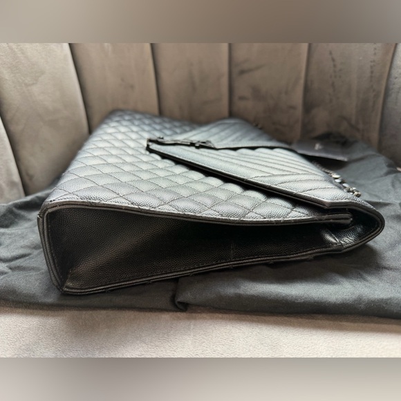 Saint Laurent Tri-Quilt Matelasse Envelope Bag - Picture 8 of 13